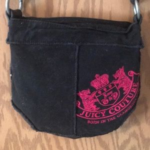 NEW Juicy Couture Black & Pink Tassel Crossbody